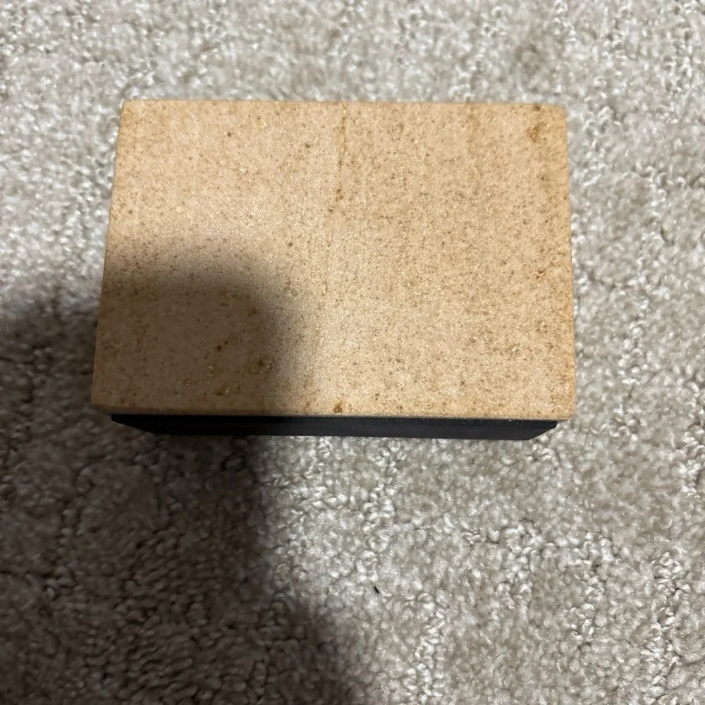 Indaba Cubic Candle Holder Sandstone 4x3x2”
